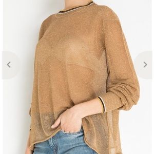 GIADA FORTE Resort
LUREX OVERSIZED SWEATER ORO GOLD Sheer